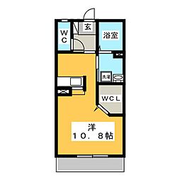 ガイアコート ワンルームの間取図画像