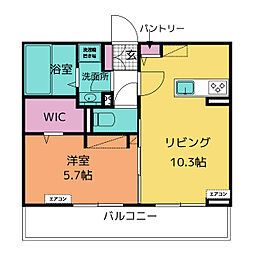 ルピナス 1LDKの間取図画像