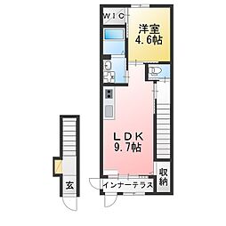 レジデンス牛久保 1LDKの間取図画像