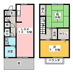 アネックス河尻C 2LDKの間取図画像