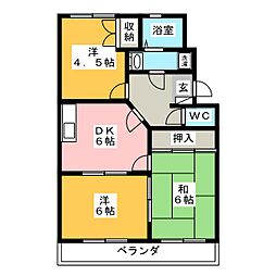 サンパレス 3DKの間取図画像