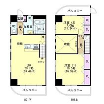 カーサエレベートII  ｜ 愛知県豊田市東新町２丁目（賃貸マンション2LDK・8階・85.15㎡） その2