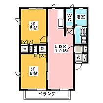 パーク高町Ｃ  ｜ 愛知県豊田市高町東山（賃貸アパート2LDK・2階・52.15㎡） その2