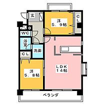 クレセントヒルズ  ｜ 愛知県豊田市月見町３丁目（賃貸マンション2LDK・1階・58.51㎡） その2