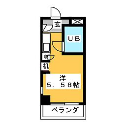 ＳＩＮＧＬＥ　ＰＬＡＣＥ 5階ワンルームの間取り