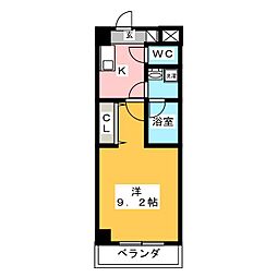 サンセリテ・うえの 1Kの間取図画像