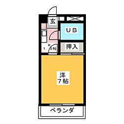 SUGAビル 1Kの間取図画像