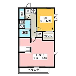 ジョルノ浄水2 1LDKの間取図画像