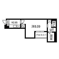 Jack josuiI 1Kの間取図画像