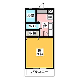 ティエリア豊田 1Kの間取図画像