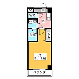 サンセリテ・うえの 1Kの間取図画像