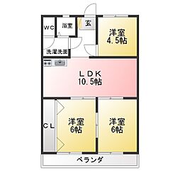 ライフメゾン神谷 3LDKの間取図画像
