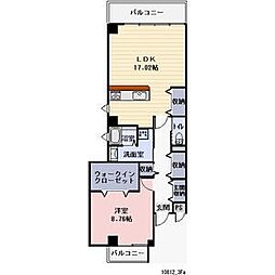 アルファビル 1LDKの間取図画像