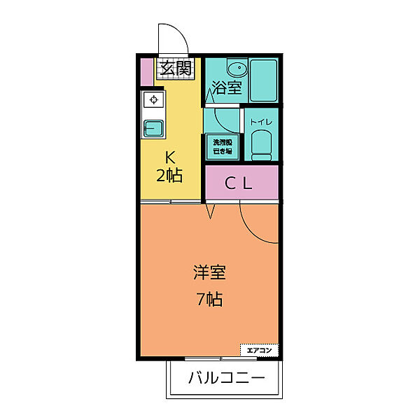 プチハイツ　Ｂ ｜愛知県安城市東栄町３丁目(賃貸アパート1K・2階・24.70㎡)の写真 その2