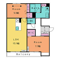 ソアビタ 2階2LDKの間取り