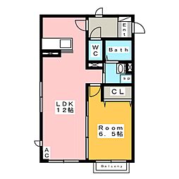 エルグランドアキ 1LDKの間取図画像