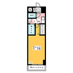 A・City三河安城東町 1Kの間取図画像
