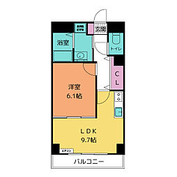 マイウィッシュ 1LDKの間取図画像