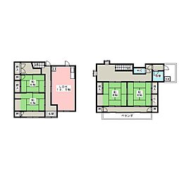 小淵新開戸建 2階4LDKの間取り