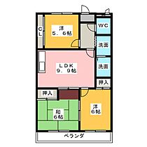 サンシティ中ノ宮　Ａ棟  ｜ 愛知県犬山市大字犬山字中ノ宮（賃貸マンション3LDK・2階・62.70㎡） その2