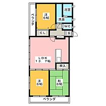 第2大幸堂マンション  ｜ 愛知県丹羽郡扶桑町大字高雄字下山（賃貸マンション3LDK・2階・68.04㎡） その2