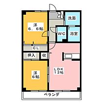 メトロ扶桑  ｜ 愛知県丹羽郡扶桑町大字高雄字下山（賃貸マンション2LDK・3階・57.00㎡） その2