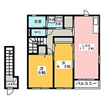 リバーサイドマルエ  ｜ 愛知県犬山市大字五郎丸字郷瀬川（賃貸アパート2LDK・2階・60.75㎡） その2