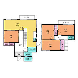 戸田貸家 1階4LDKの間取り