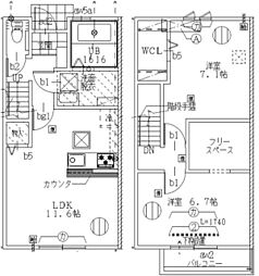 MAISONETTE LAND 上野 105 1階2LDKの間取り