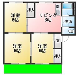 コートビレッジ日高A 3DKの間取図画像