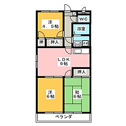 レジデンス扶桑2 3LDKの間取図画像
