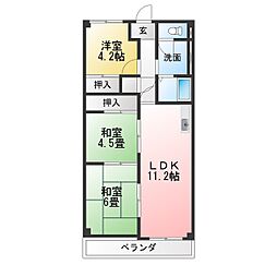 ミューズポカホンタス 3LDKの間取図画像