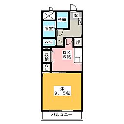 ヘンテブローテ 1DKの間取図画像
