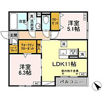 GRAND　D-ROOM　花園 101 ｜ 愛知県豊田市花園町前田2番地4（賃貸アパート2LDK・1階・54.08㎡） その2