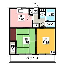 サンシャトーＣ  ｜ 愛知県豊田市下市場町８丁目（賃貸マンション2K・2階・45.65㎡） その2