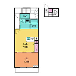 リノア 寿 1階1LDKの間取り