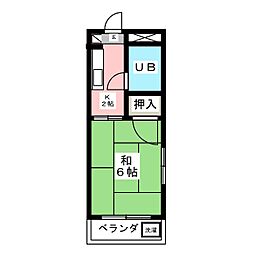 ハイカレッジ泉 1Kの間取図画像