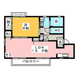 エミナンスKATOB 1LDKの間取図画像