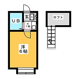 寿浜 1Kの間取図画像