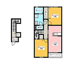 リブレアヒルズ　Ｂ館  ｜ 愛知県西尾市住崎町北畑（賃貸アパート2LDK・2階・55.89㎡） その2