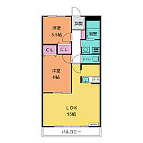 ブルーパレス  ｜ 愛知県安城市篠目町４丁目（賃貸マンション2LDK・4階・57.48㎡） その2