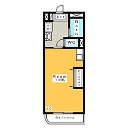 アーバンライフ 3階ワンルームの間取り