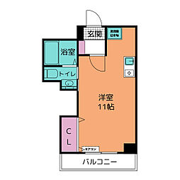 A・City三河安城北館 ワンルームの間取図画像