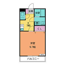 ROOFTree 1Kの間取図画像