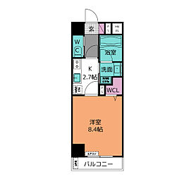 ドゥエル常楽-朝日- 1Kの間取図画像