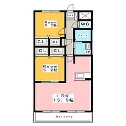 アネックス今池 2LDKの間取図画像