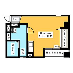セレクト三河安城2 ワンルームの間取図画像