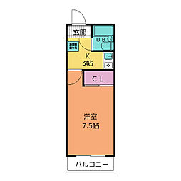 ニュー昭和 1Kの間取図画像