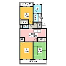 パークハイアット 3DKの間取図画像
