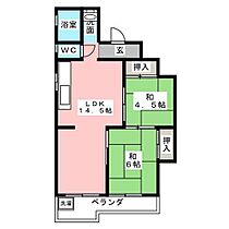 ハイツ松下  ｜ 愛知県稲沢市国府宮２丁目（賃貸マンション2LDK・2階・51.90㎡） その2